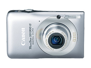 $109 for Canon PowerShot SD1300 IS Silver 12.1 MP 2.7" 230K LCD 4X Optical Zoom 