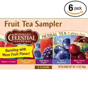 Amazon: 18-Count Tea Bags (Pack of 6) Celestial Seasonings Fruit Tea Sampler $8.73 