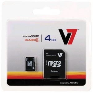 $4.99 V7 4GB Class 2 microSDHC Card @Mwave 