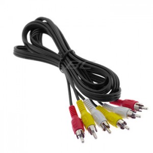 $0.99 3 RCA Audio Video Composite Cable M/M - 12 Feet - BargainCell.com 